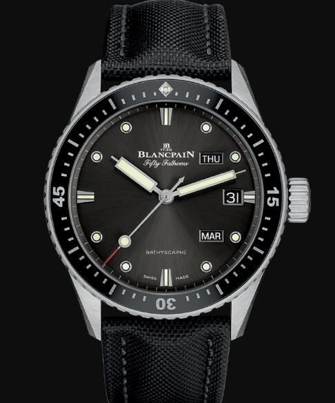 Review Blancpain Fifty Fathoms Watch Review Bathyscaphe Quantième Annuel Replica Watch 5071 1110 B52A